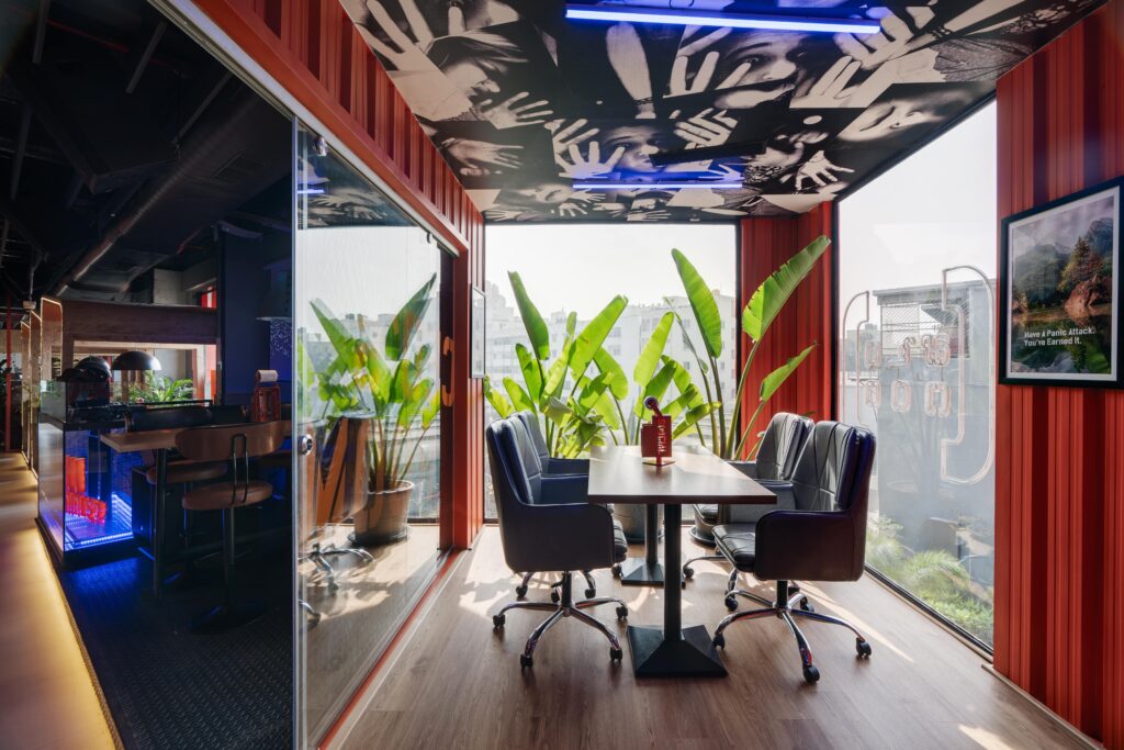 SOCIAL ECity interior — tapri-style smoking zone