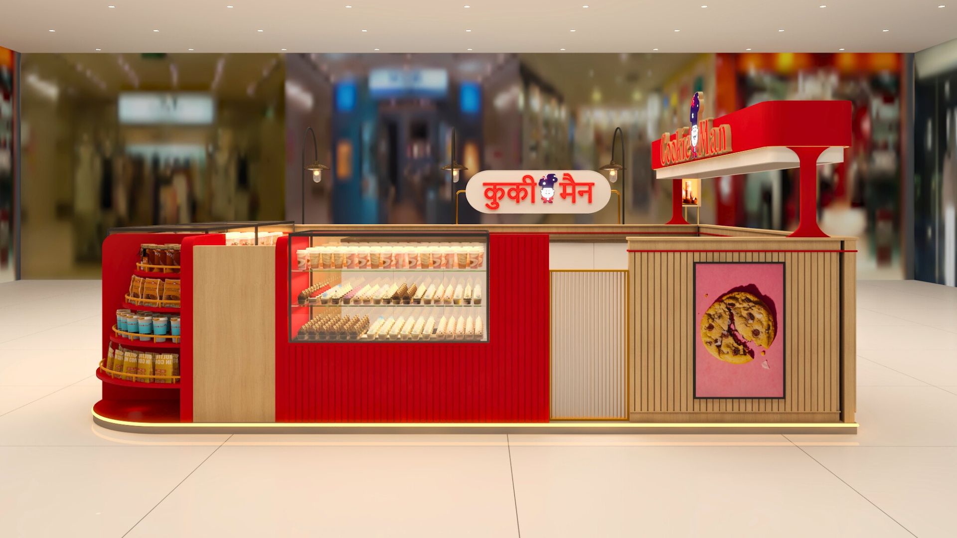Cookie Man Cookie Display Counter