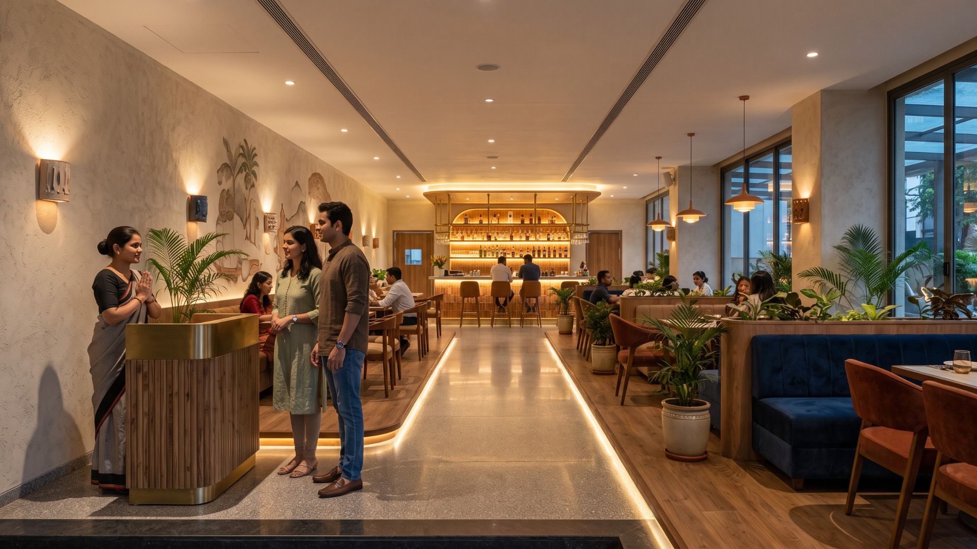 Restaurant interior design attracting customers as a silent salesman