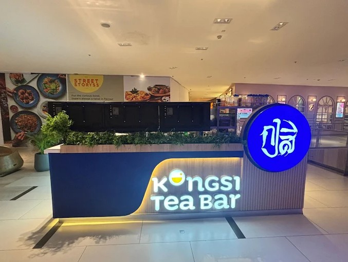 Kongsi Tea Bar Signage Detail