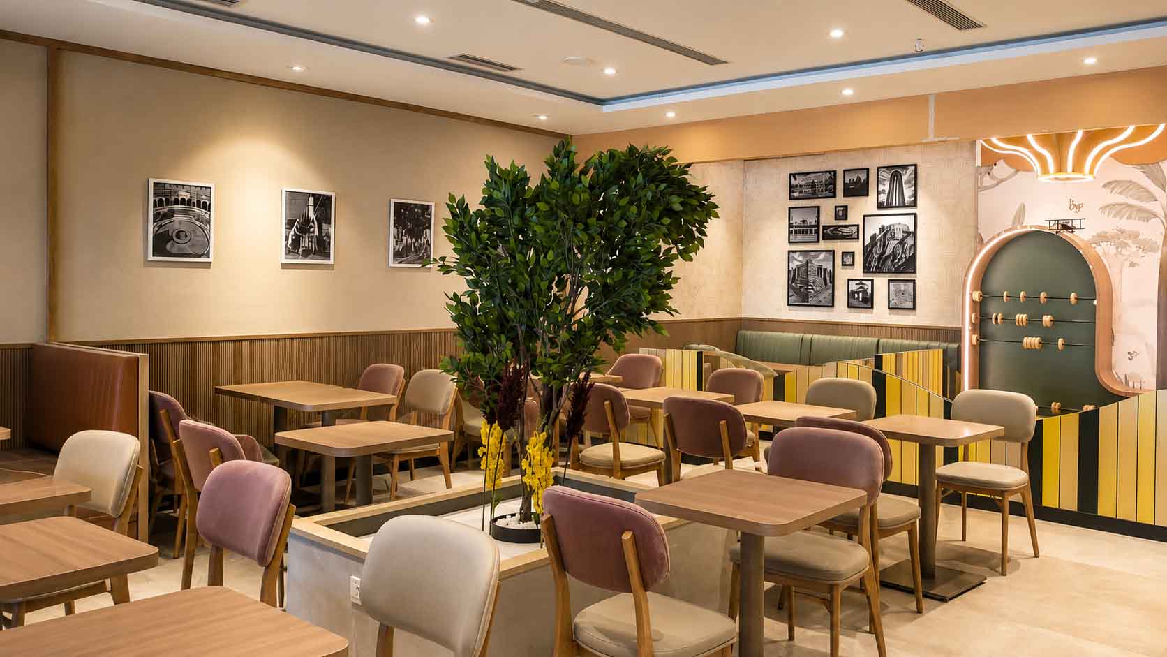 Uttham Midway Lounge Pastel Dining Area