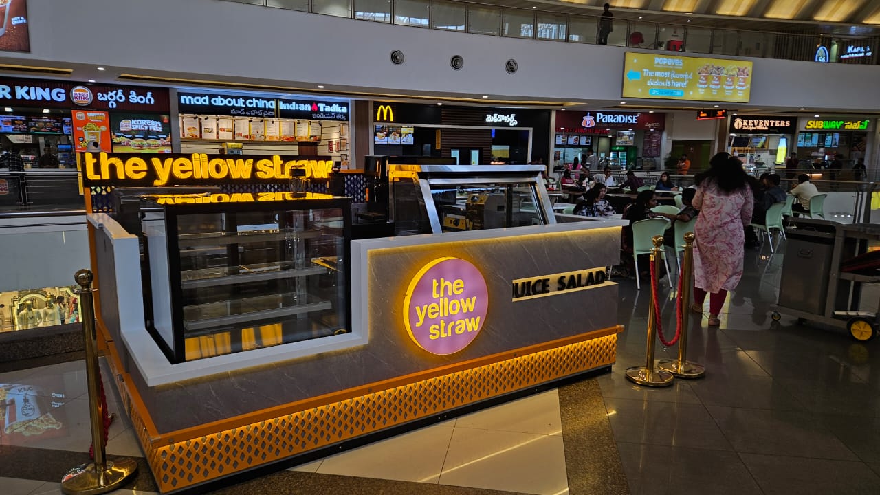 The Yellow Straw Display Fridge